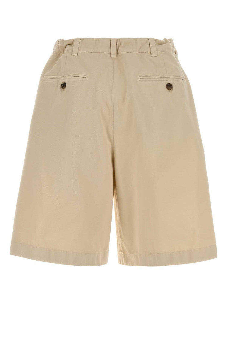 Beige Solid Shorts 2