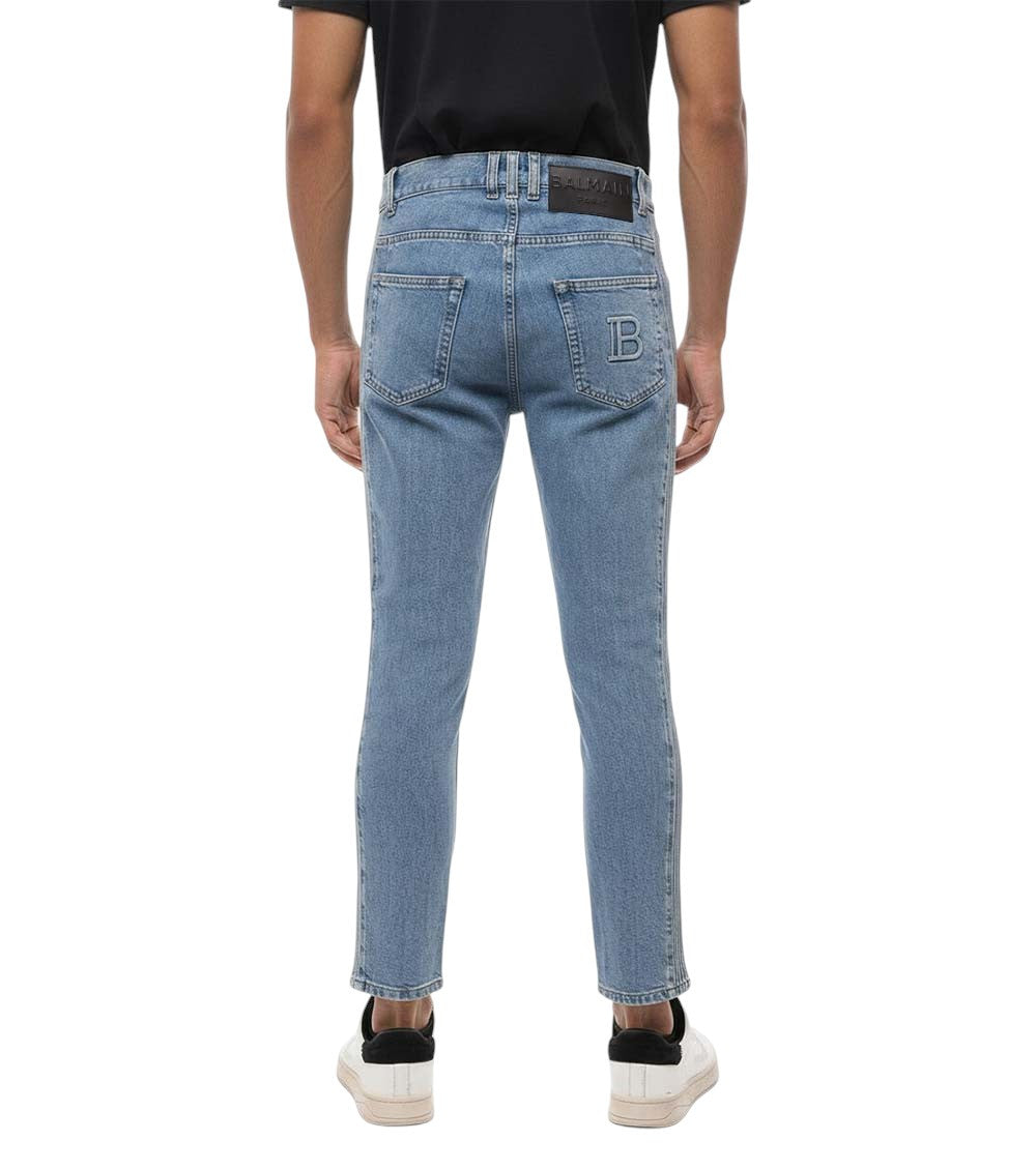 Blue Mid Rise Jeans 2