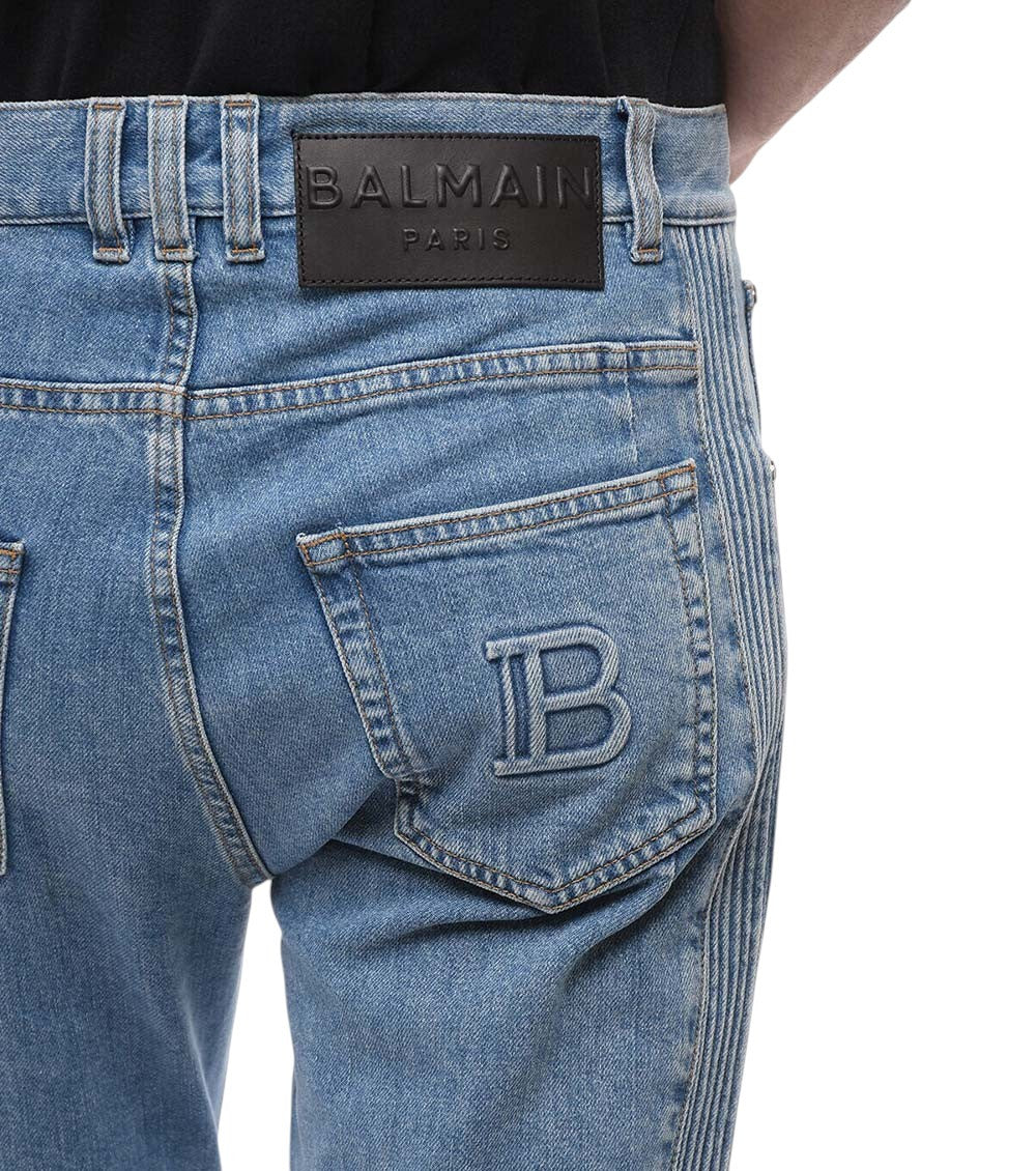 Blue Mid Rise Jeans 3