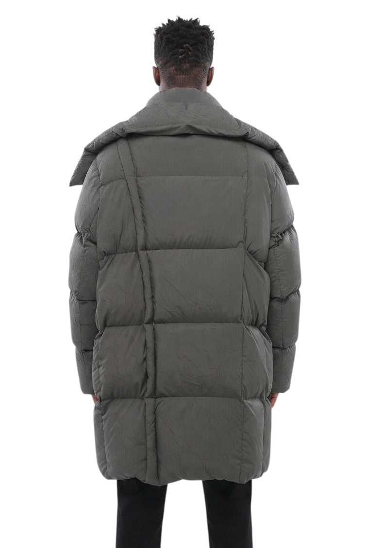Grey Quilted Long Jacket 2