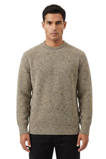 Taupe Crew Neck Sweater 1