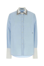 Light Blue Regular Embellished Shirt 1