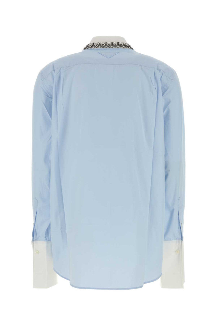 Light Blue Regular Embellished Shirt 2