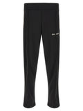 Black Polyester Logo Joggers 1
