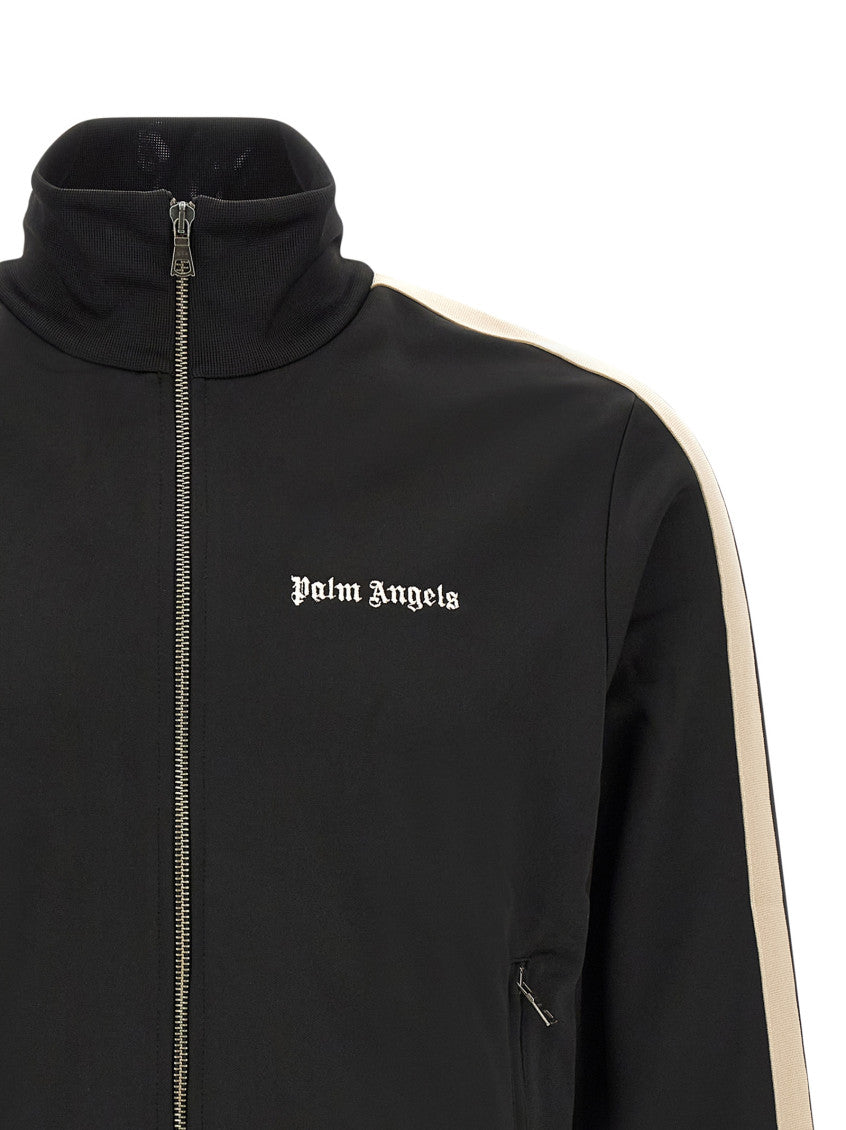 Black Logo Mock Collar Jacket 3