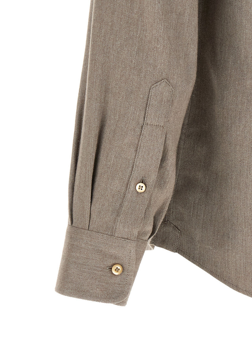 Grey Relaxed Woven Shirt 4