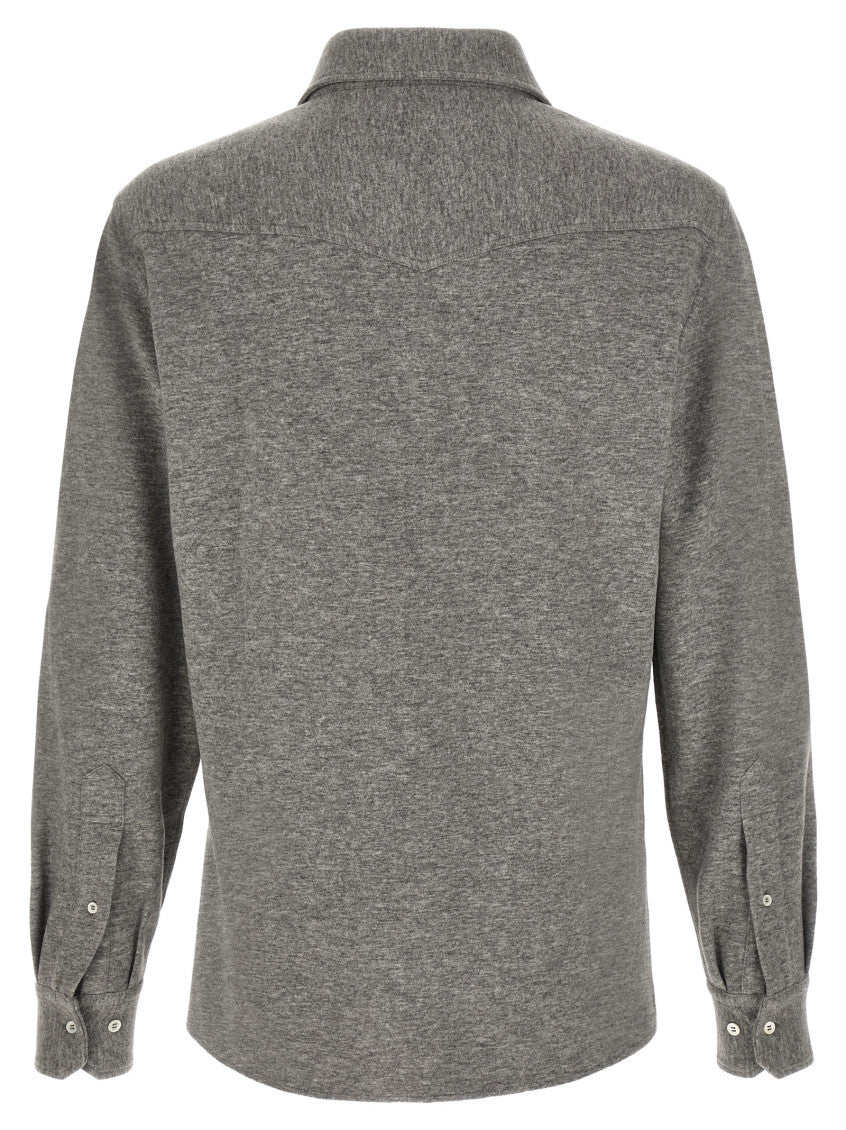 Grey Tailored Solid Shirt 2