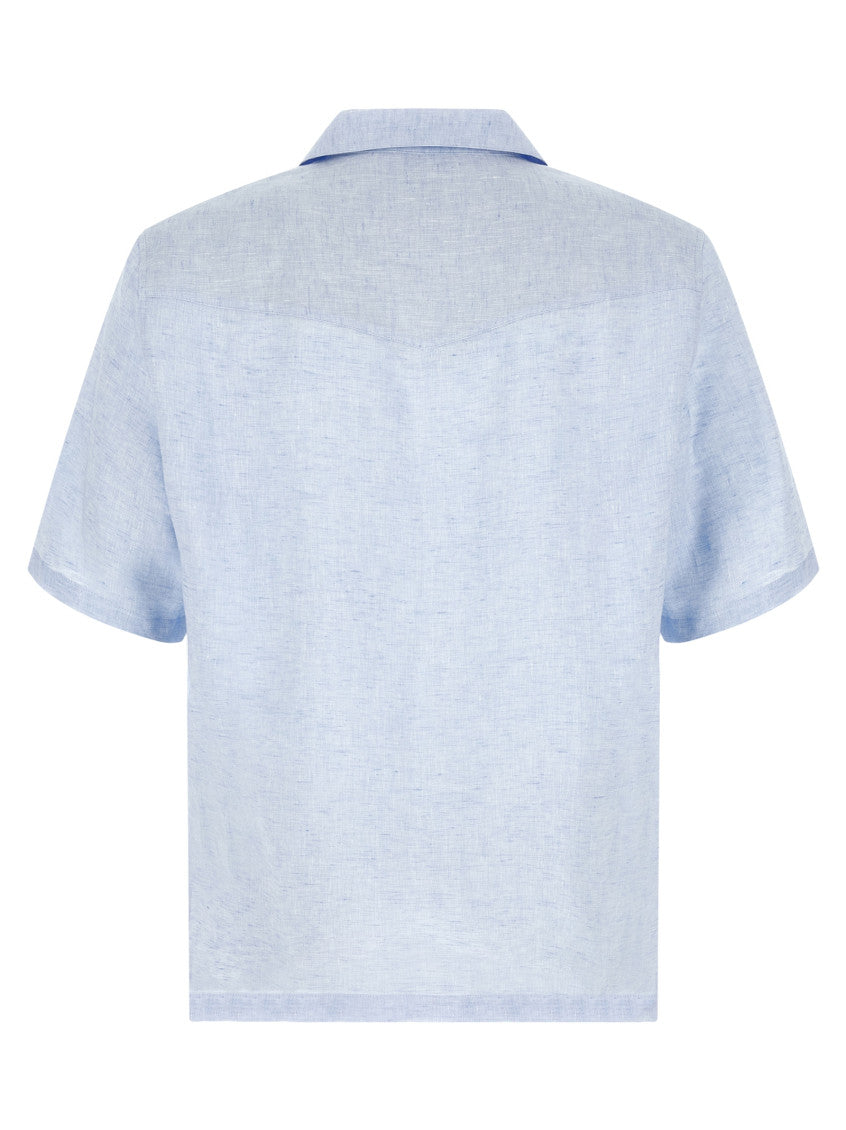 Light Blue Relaxed Solid Shirt 2