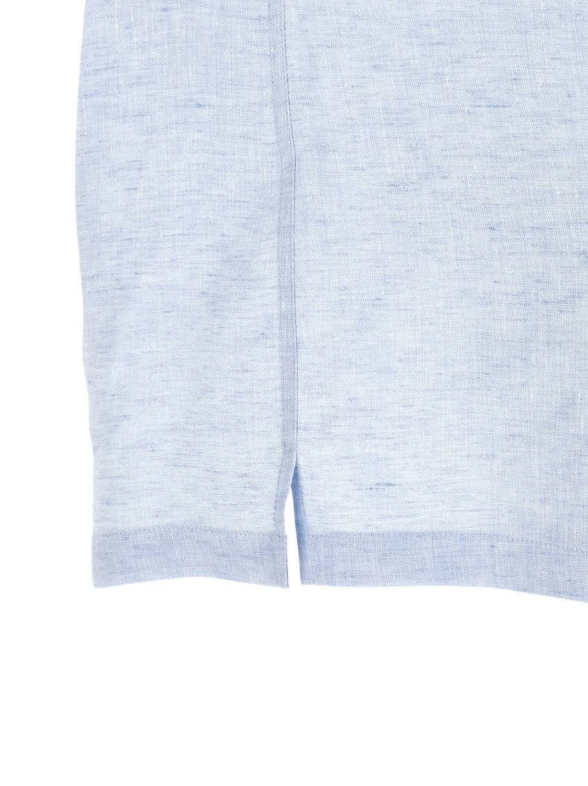 Light Blue Relaxed Solid Shirt 4