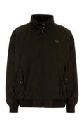 Dark Brown Mock Collar Jacket 1