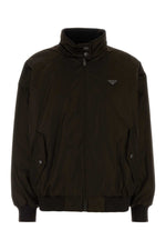 Dark Brown Mock Collar Jacket 1