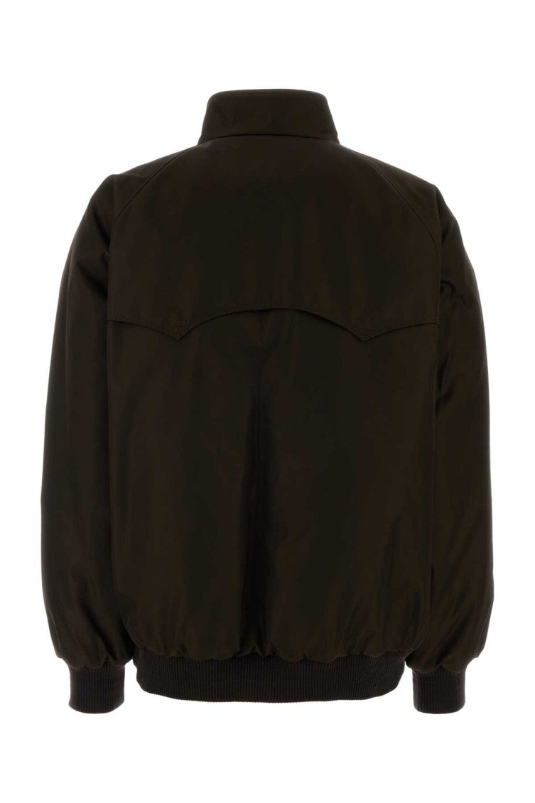 Dark Brown Mock Collar Jacket 2