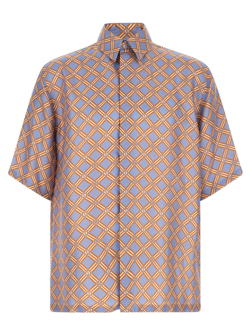 Multicolor Oversized Geometric Shirt 1