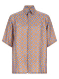 Multicolor Oversized Geometric Shirt 1