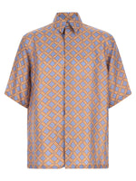 Multicolor Oversized Geometric Shirt 1