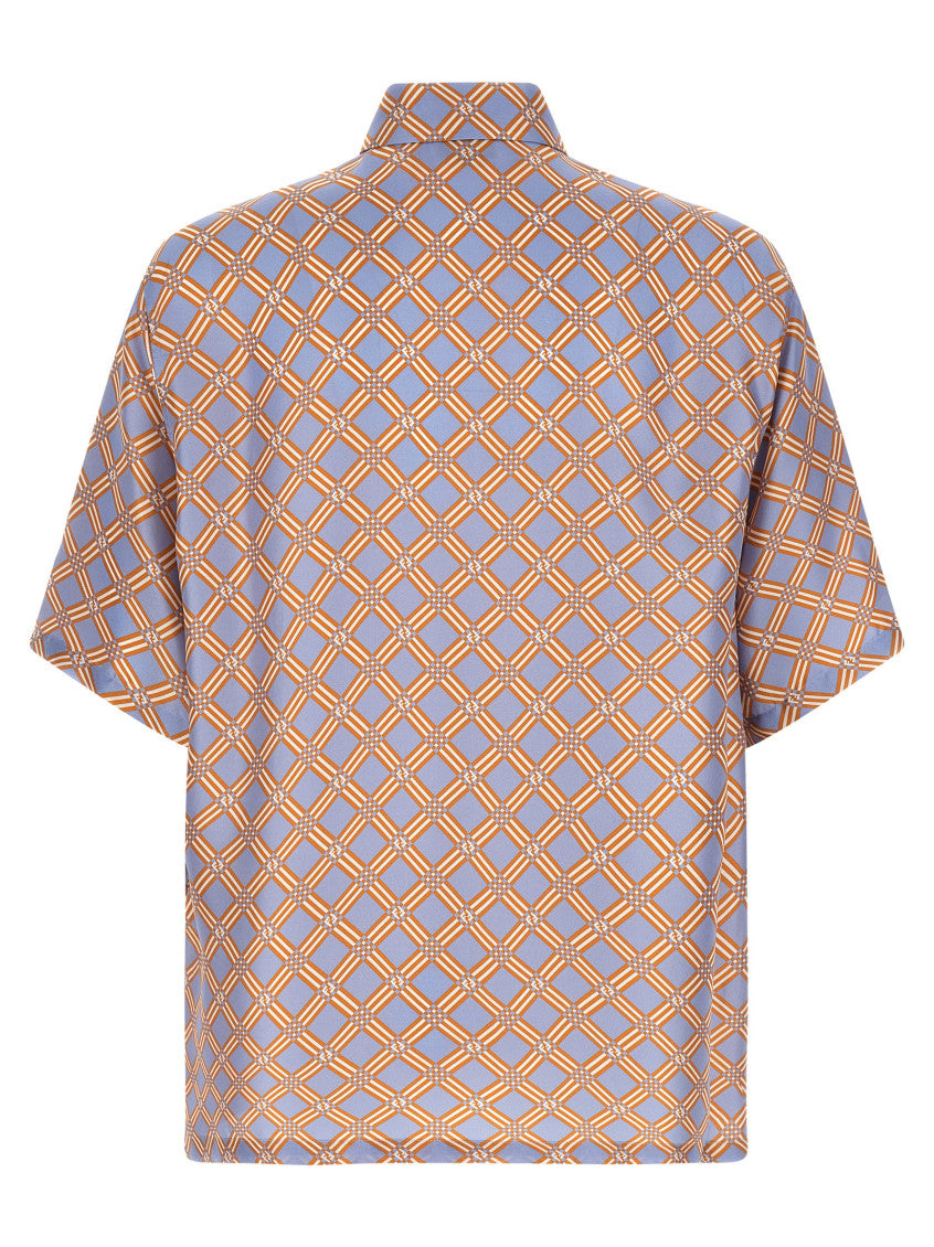 Multicolor Oversized Geometric Shirt 2