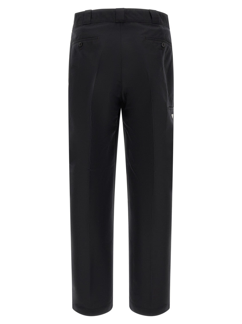 Black Relaxed Flat Front Pants 2