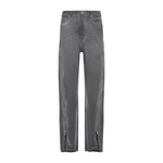 Dark Grey Solid Jeans 1