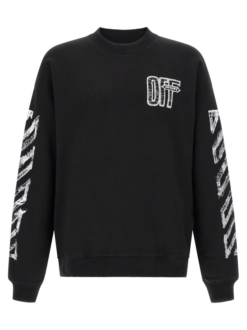 Black Graphic Crew Neck Sweatshirt 1