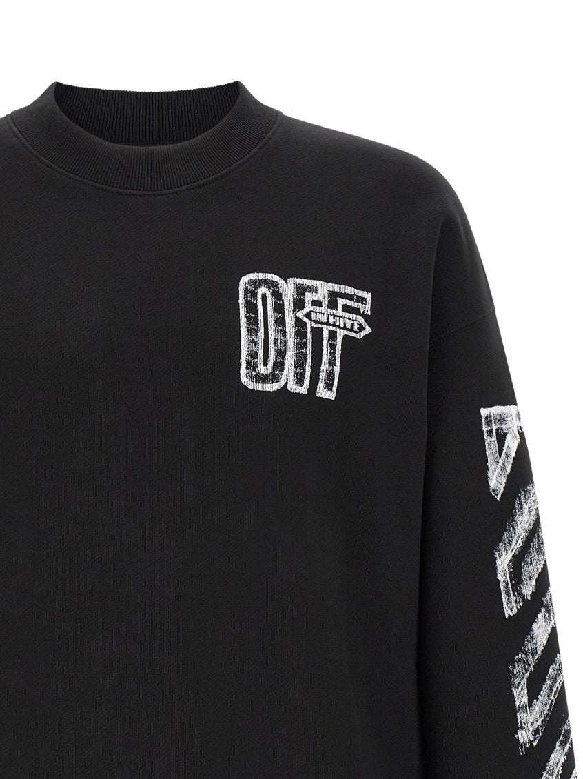 Black Graphic Crew Neck Sweatshirt 3