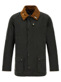 Green Solid Shirt Collar Jacket 1