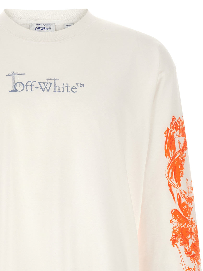 White Logo Crew Neck T-Shirt 3