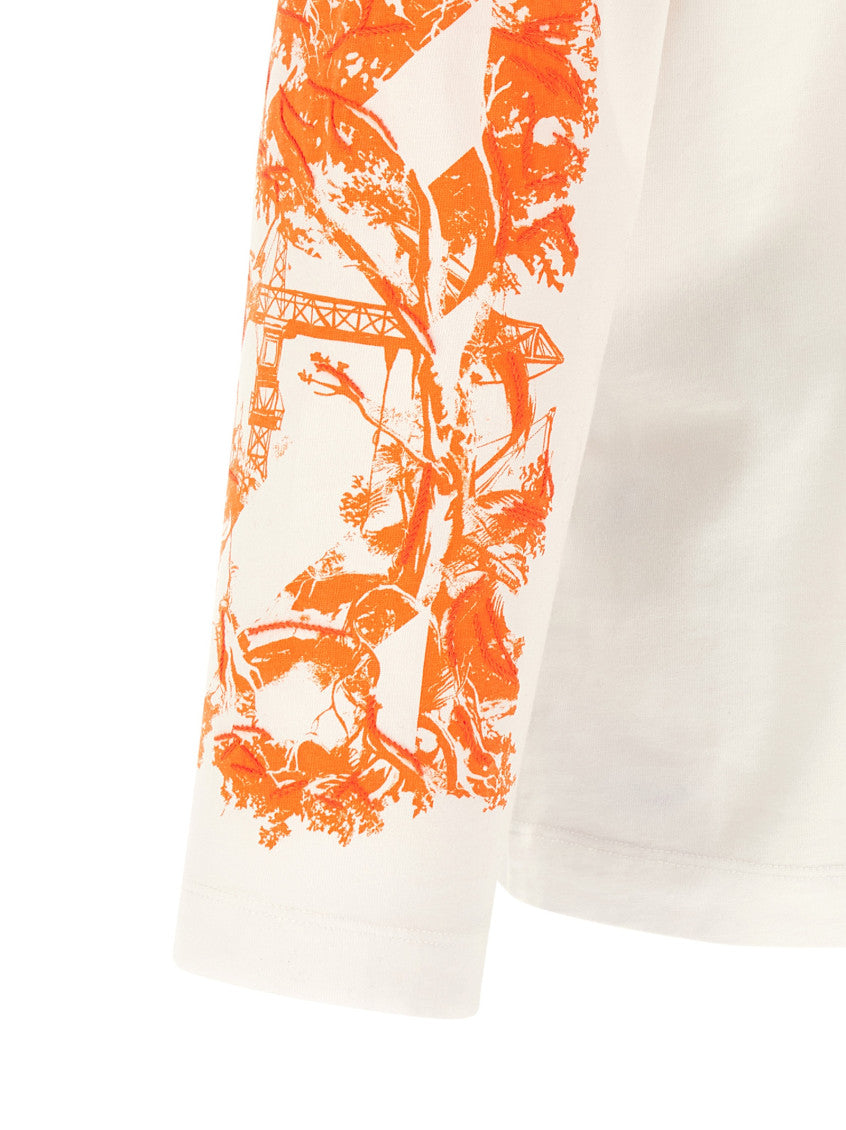 White Logo Crew Neck T-Shirt 4