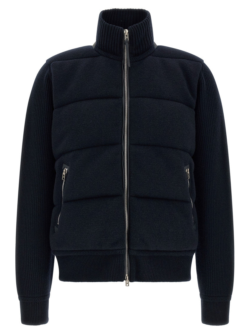 Dark Blue Quilted Jacket 1
