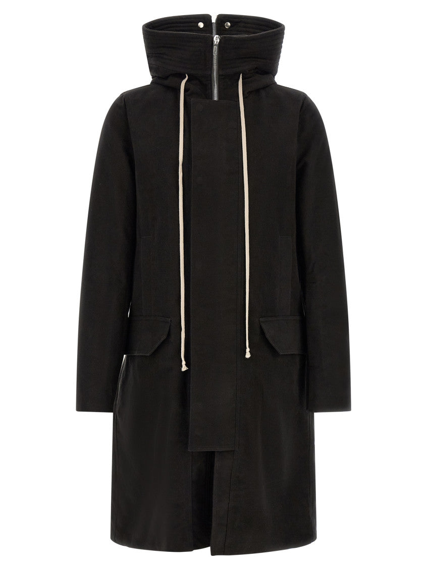 Black Hooded Parka Jacket 1