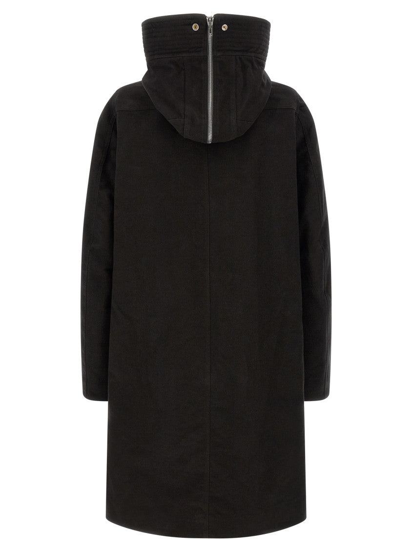 Black Hooded Parka Jacket 2