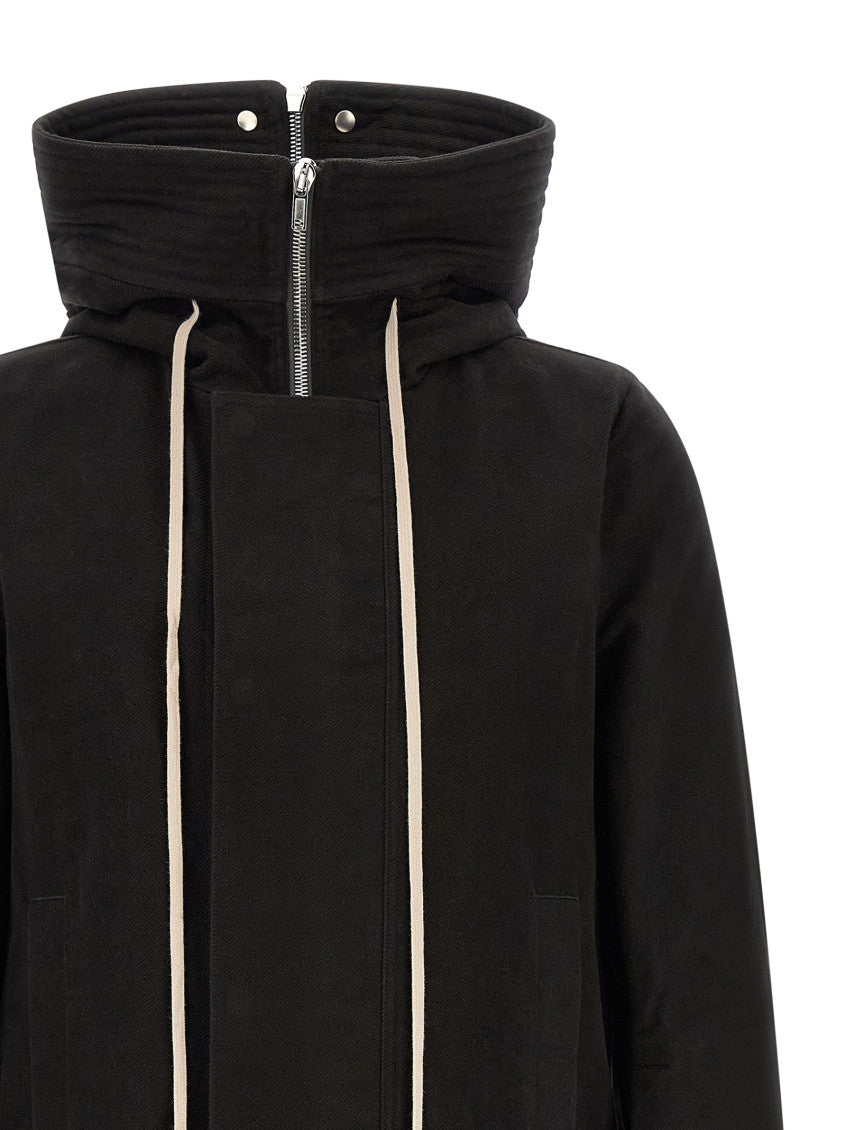 Black Hooded Parka Jacket 3
