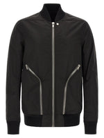Black Solid Mock Collar Jacket 1