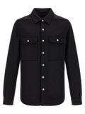 Black Solid Overshirt Jacket 1