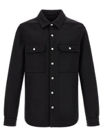 Black Solid Overshirt Jacket 1