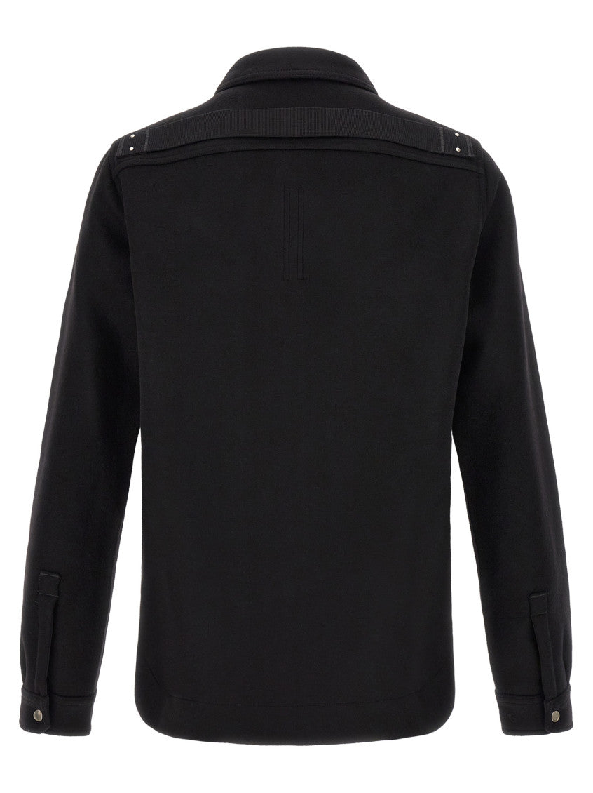 Black Solid Overshirt Jacket 2