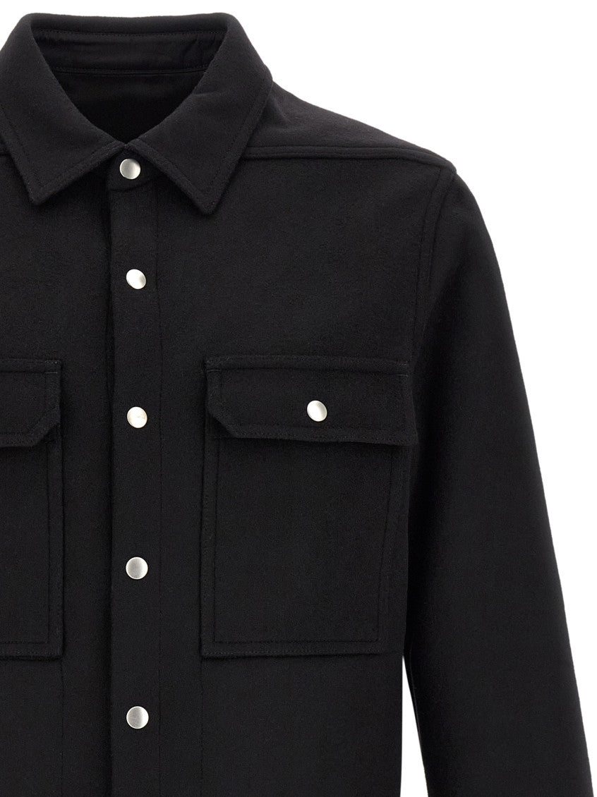 Black Solid Overshirt Jacket 3