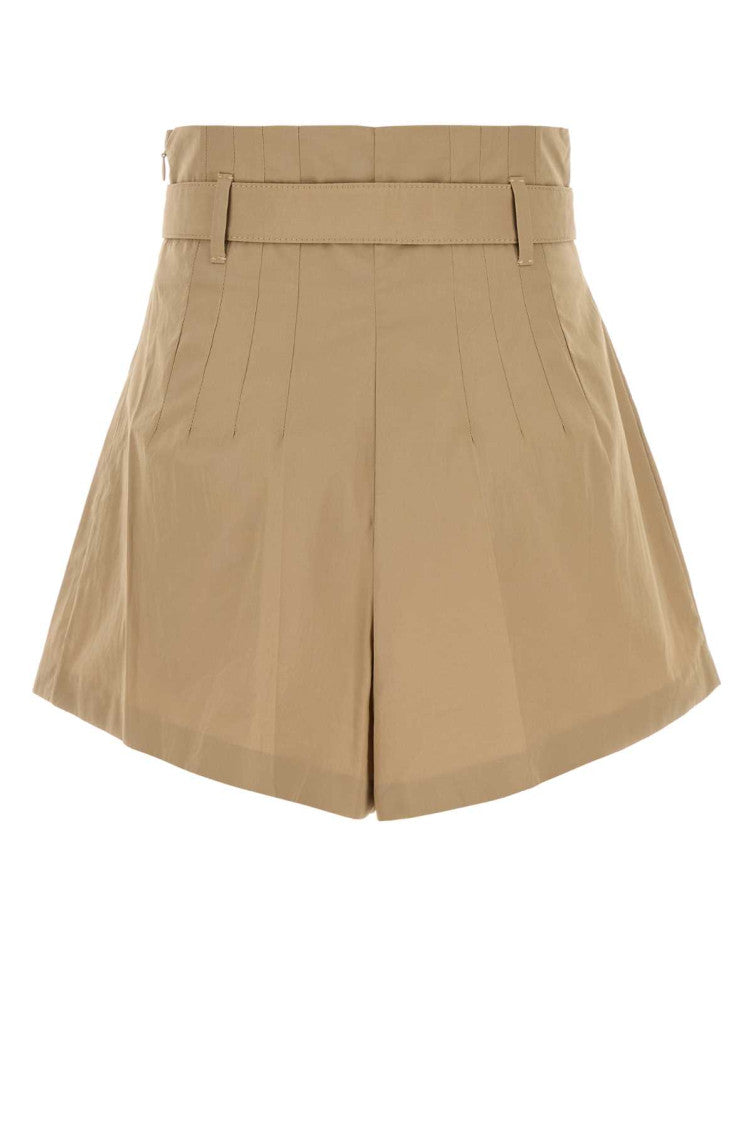 Beige Solid Shorts 2