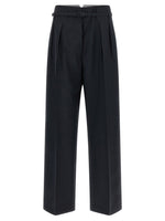 Blue Tailored Pleated Pants 1