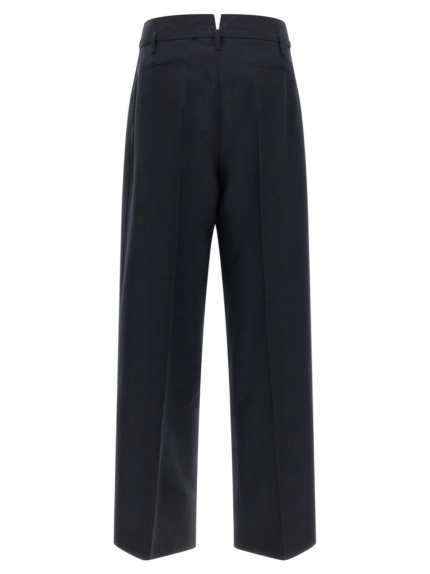 Blue Tailored Pleated Pants 2
