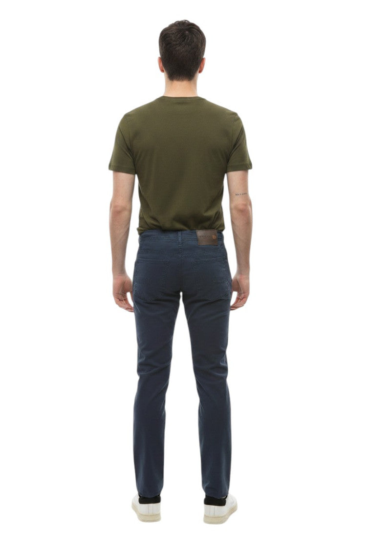 Blue Slim Mid Rise Jeans 2