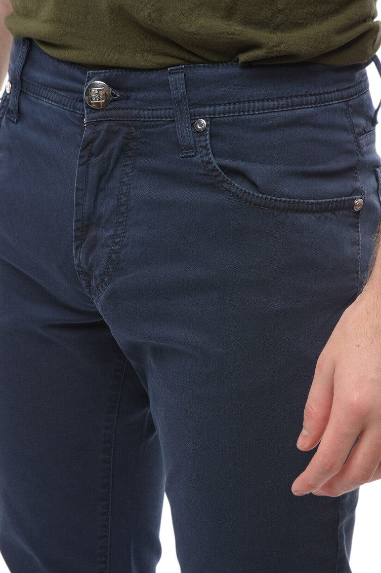 Blue Slim Mid Rise Jeans 3