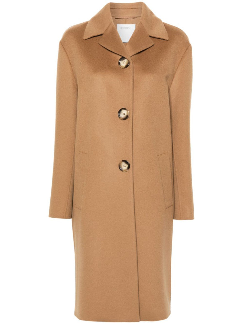 Brown Wool Midi Coat 1