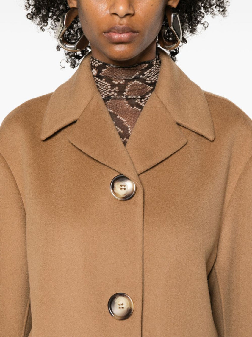 Brown Wool Midi Coat 3