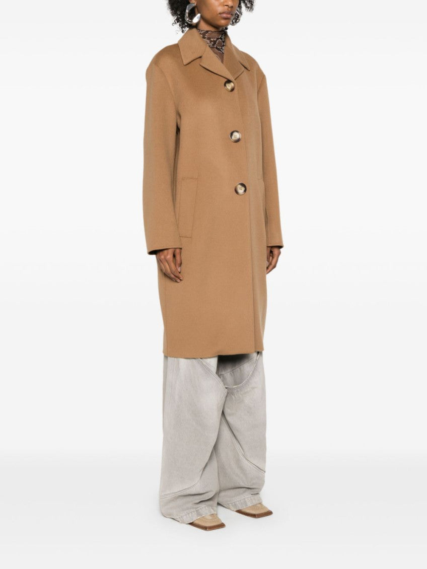 Brown Wool Midi Coat 5