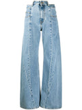 Sky Blue Cut-out Detail Denim Jeans 1