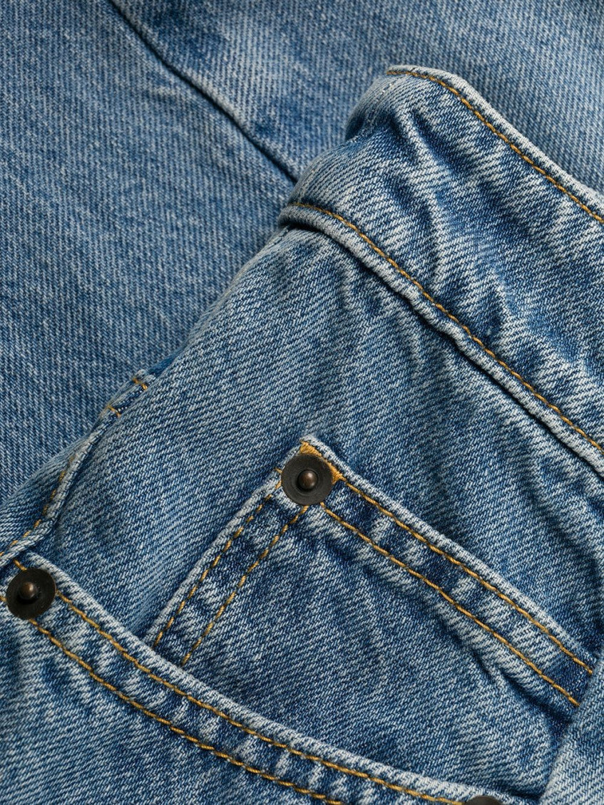 Sky Blue Cut-out Detail Denim Jeans 2