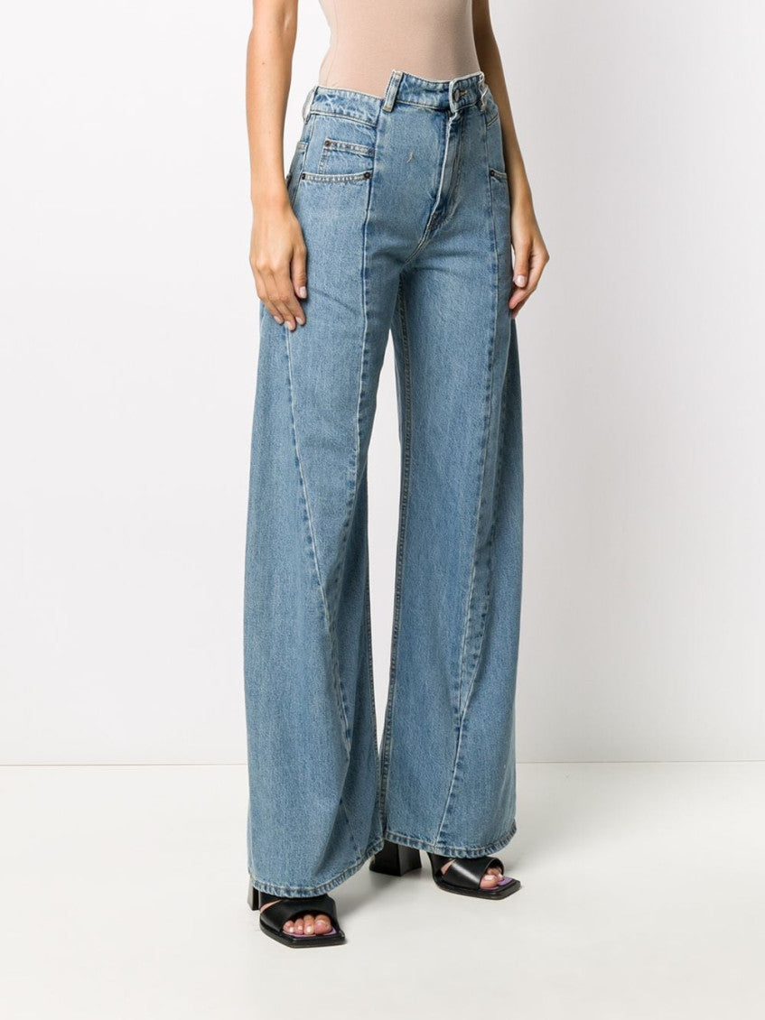 Sky Blue Cut-out Detail Denim Jeans 6