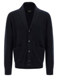 Blue Wool Cardigan 1