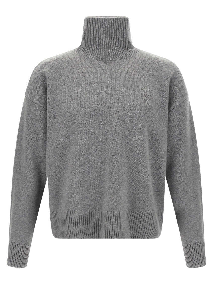 Grey Oversize Logo Sweater 1