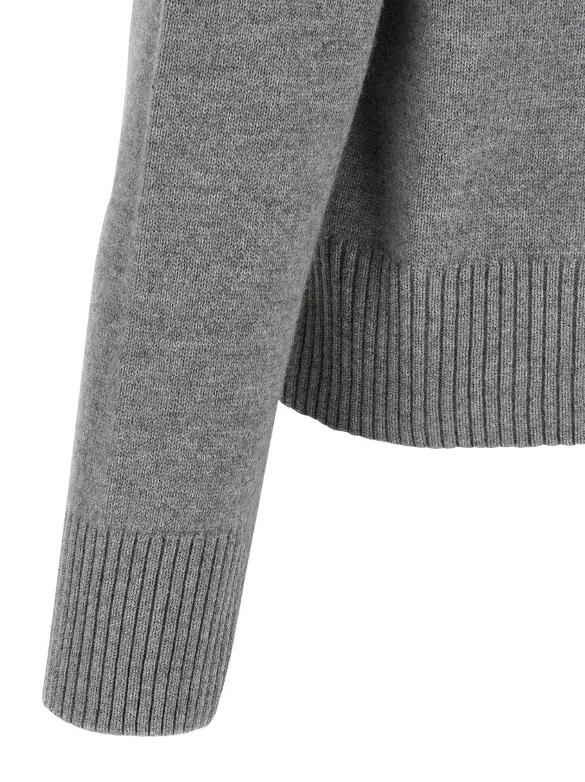 Grey Oversize Logo Sweater 4